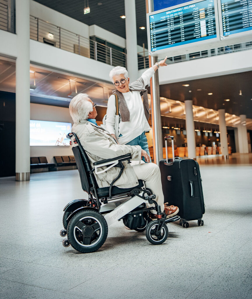 Voyager en fauteuil roulant électrique - en avion