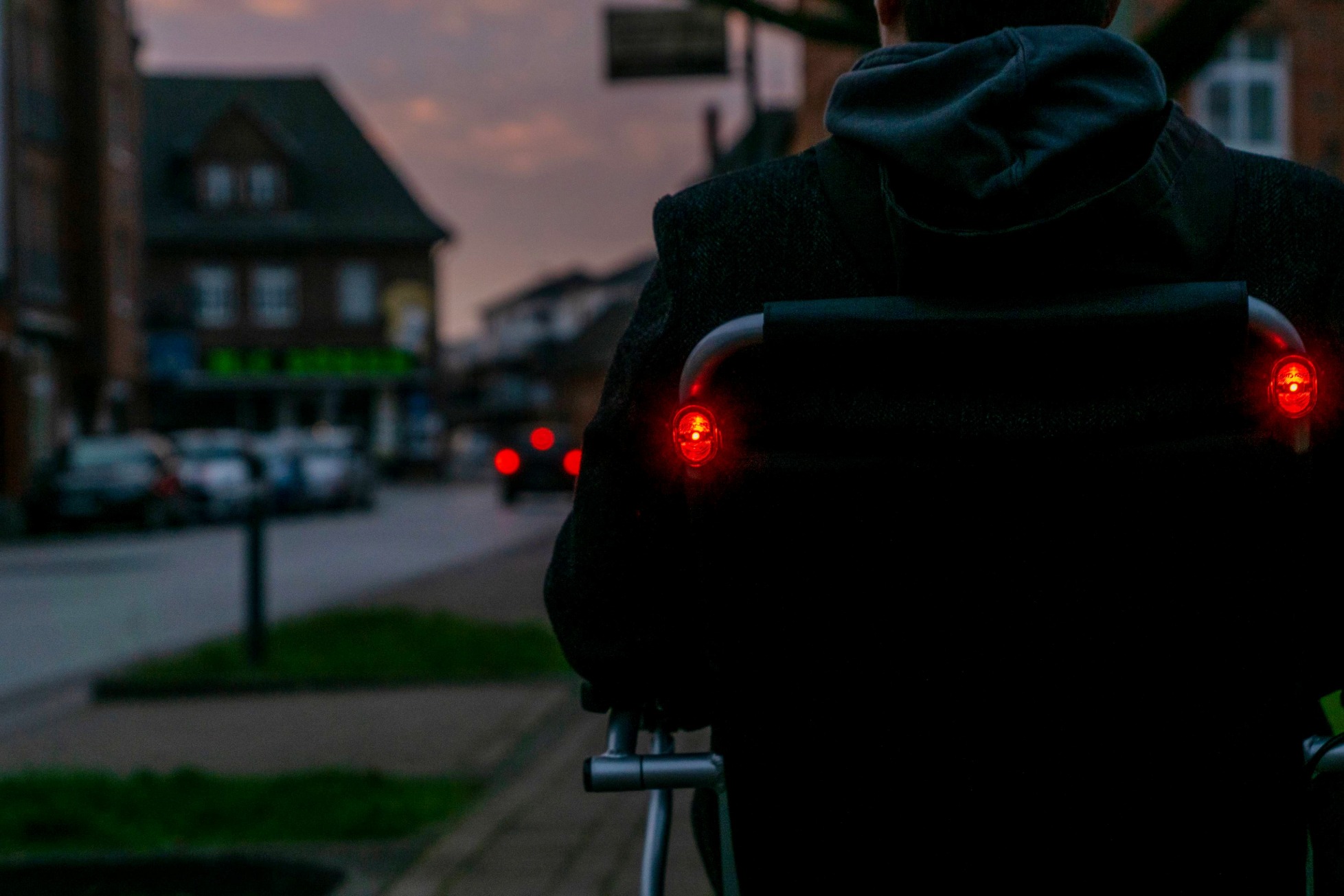 Kit éclairage fauteuil roulant électrique ergoflix sécurité urbaine