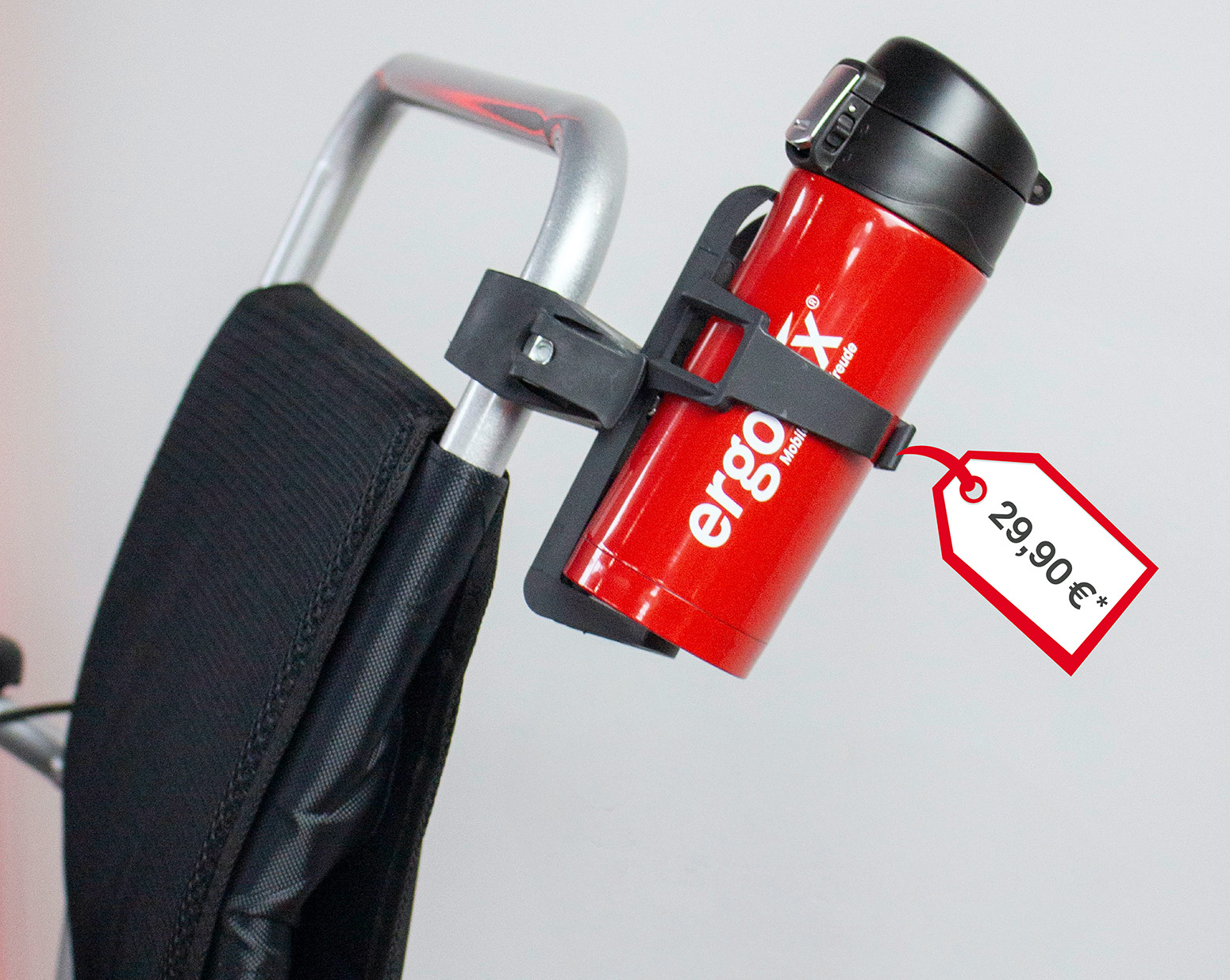 Porte-bouteuille fauteuil roulant électrique ergoflix